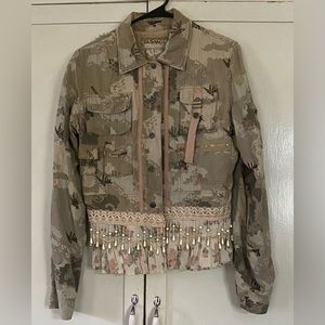 Super soft crop camo jacket